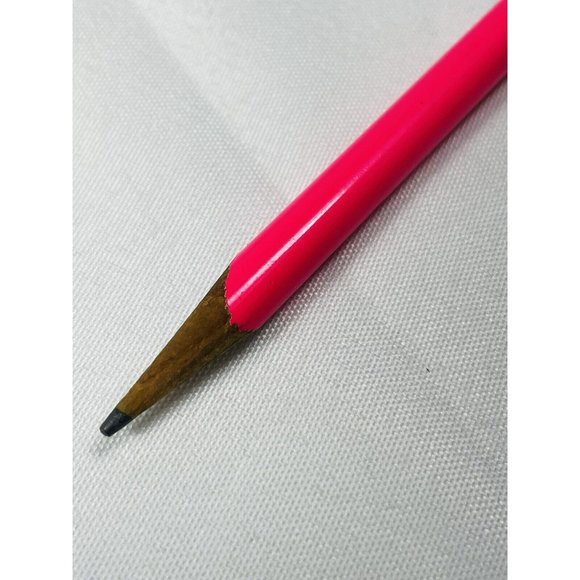 Honor Roll Student Neon Pink Wood Pencil Pink Eraser Vintage Sharpened Rare - Picture 9 of 10